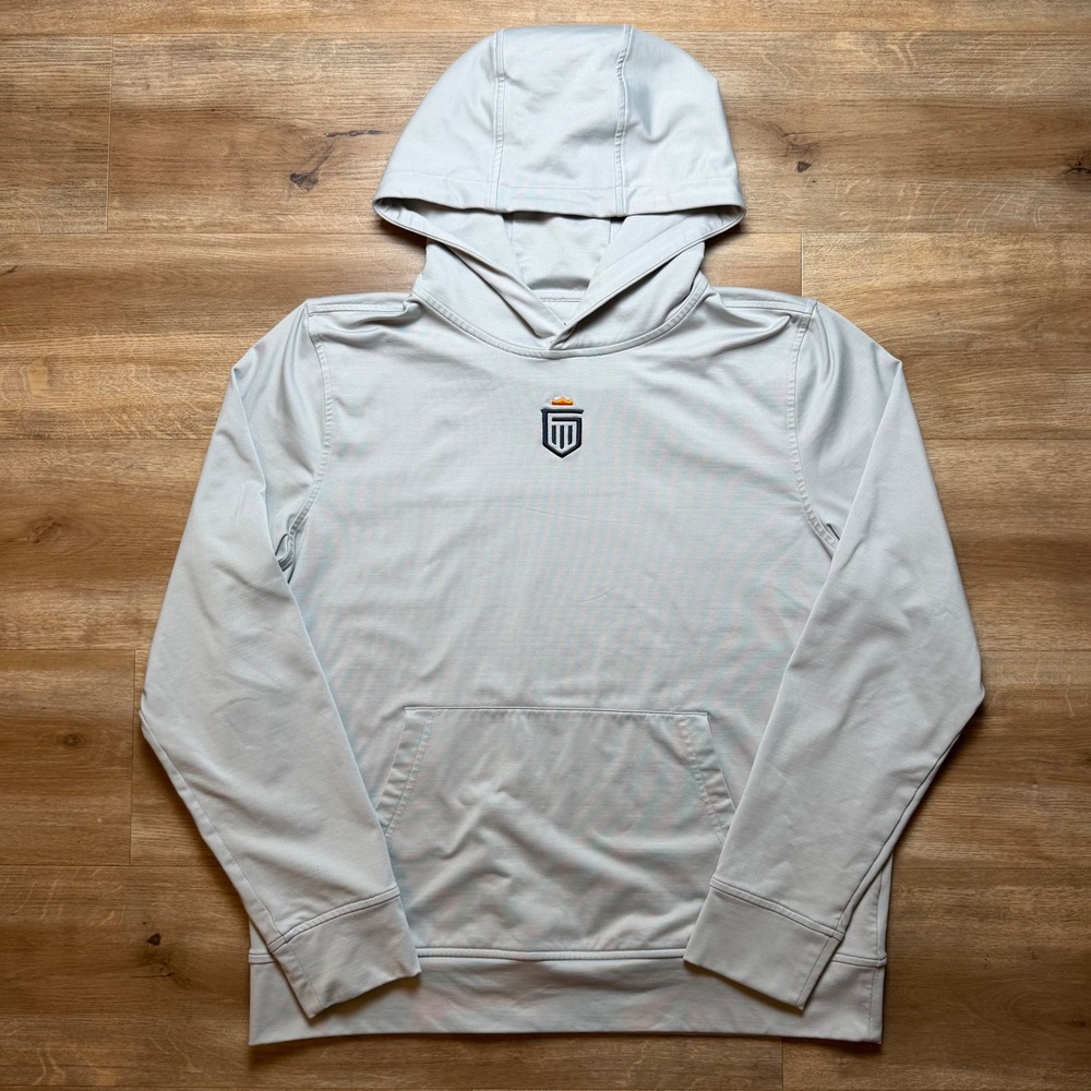 Greatness Wins Hoodie Mens Medium Gray Performance Tech Fleece 122MHS0039 SS23